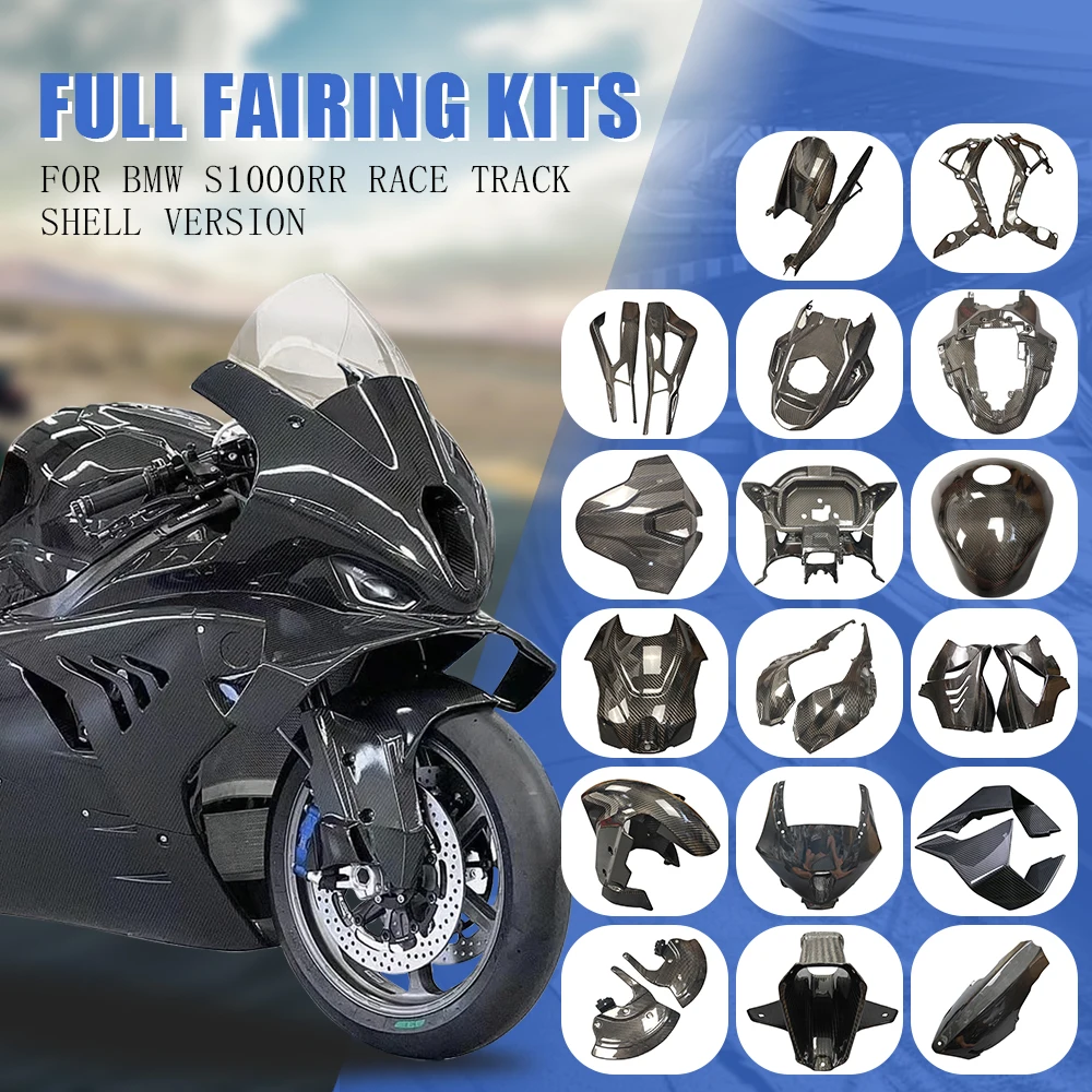 Für BMW S1000RR M1000RR 2019 2022 2023 2024 Motorrad Rennstrecke Shell Version Änderung Upgrade Verkleidung 3K Carbon Faser