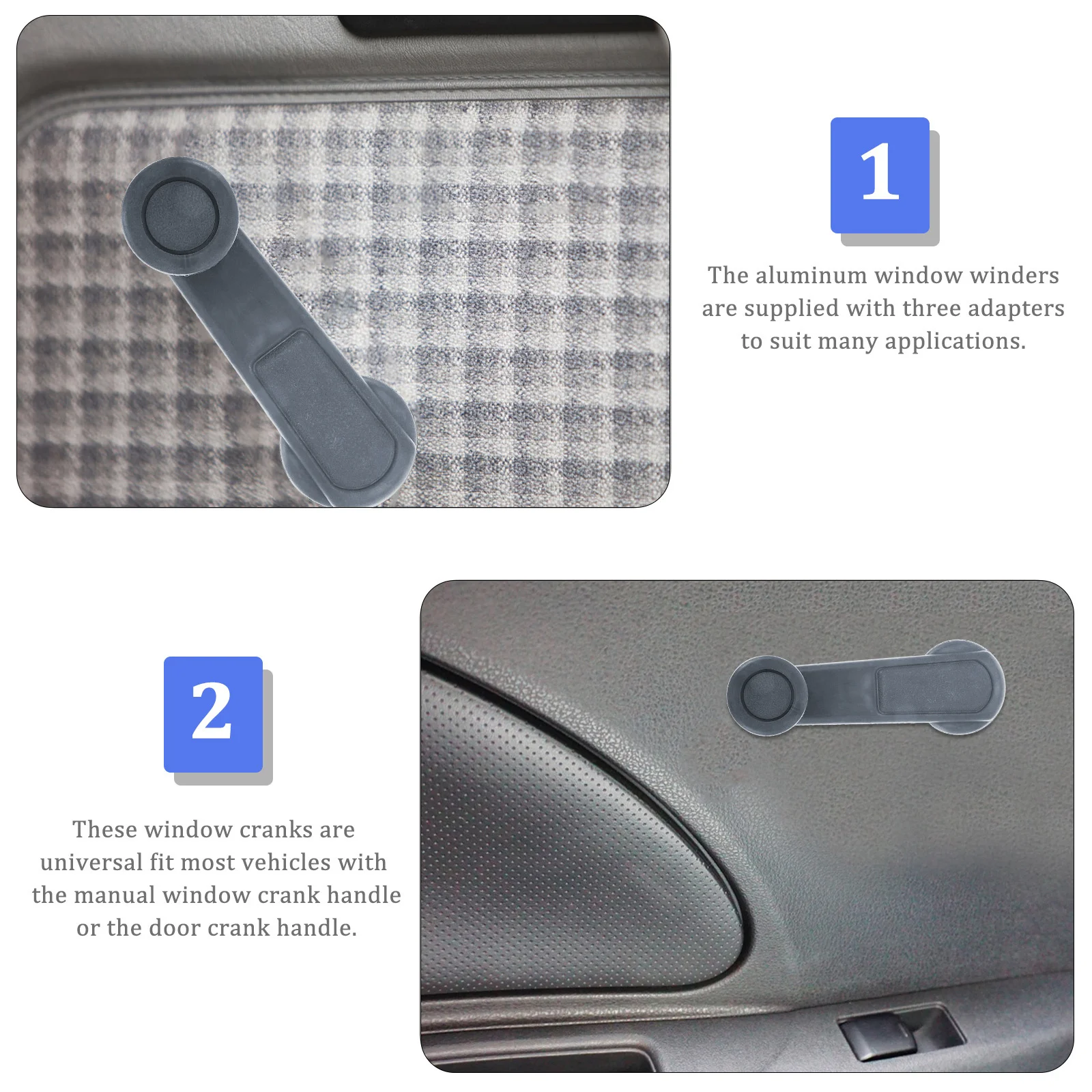 

4Pcs Car Window Crank Handle ABS Material Easy Install Replacement for Manual Window Riser Handle Auto Interior Upgrade