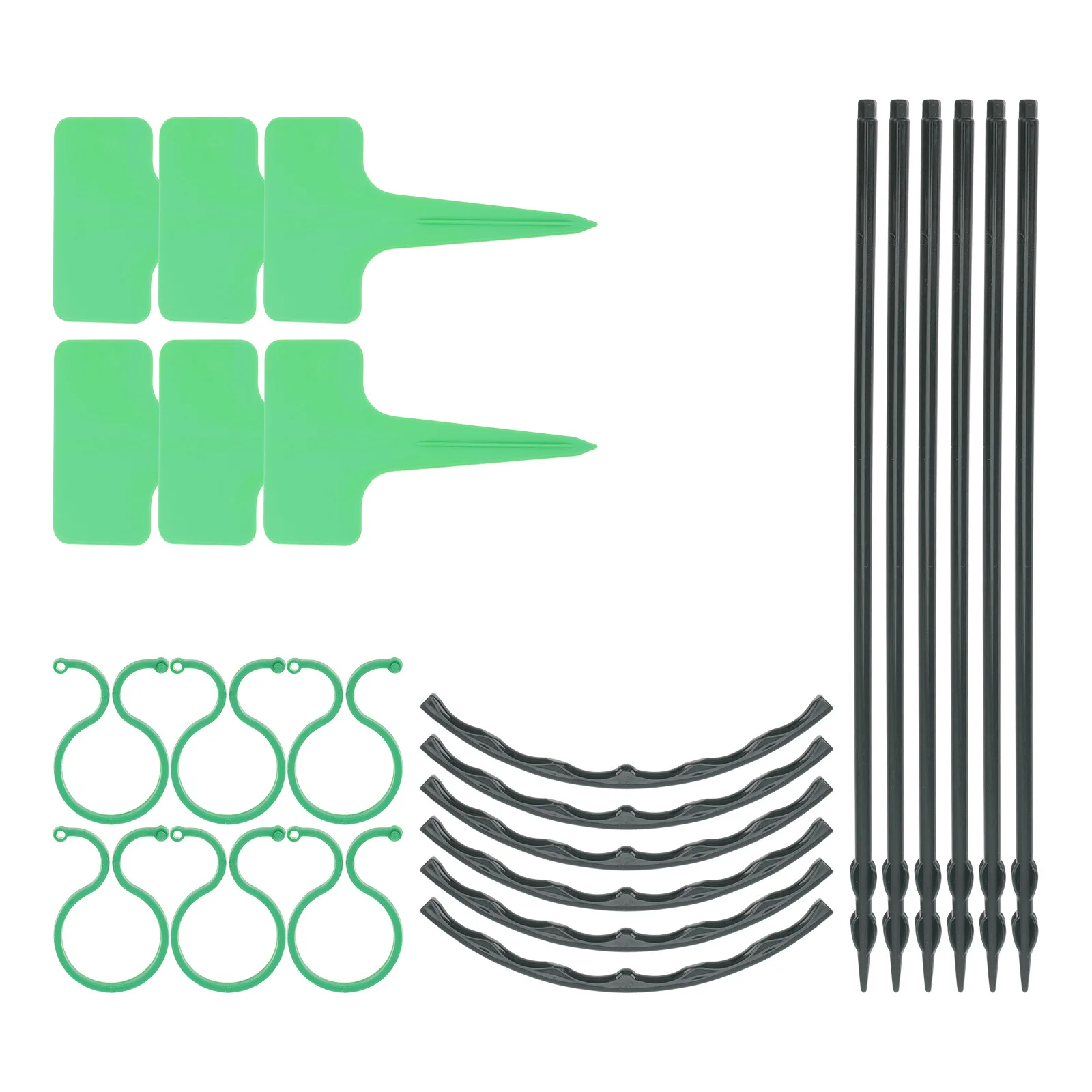 6 مجموعات من حصص دعم النباتات 6 مجموعات تعريشة تسلق النباتات البلاستيكية للزهور بوعاء دليل النمو المستقيم إطار حماية الرياح #5