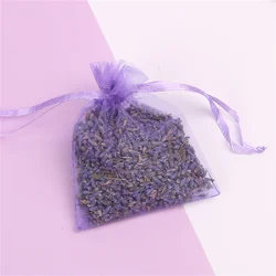 Natural Lavender Bud Sachets Dried Flower Sachet Bag Aromatherapy Aromatic Household Wardrobe Car Lavender Air Fresheners