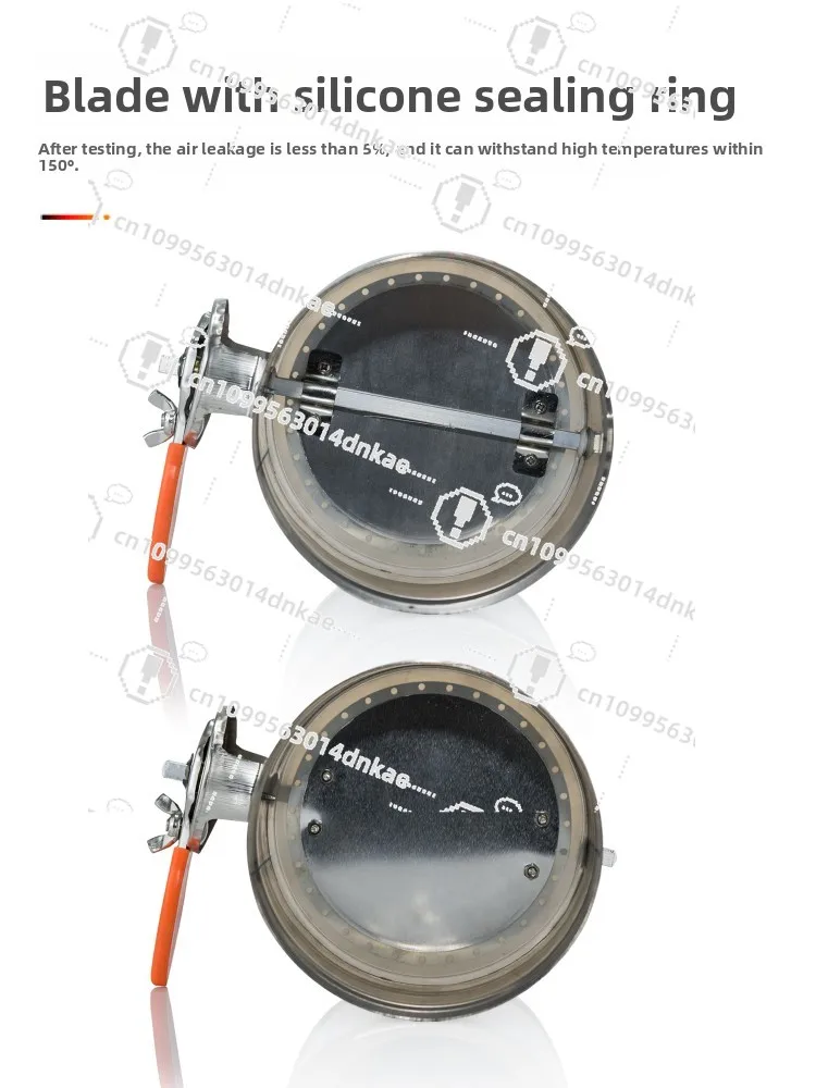 Stainless Steel Manual Air Valve, Fresh Air Volume Control Valve, Circular Ventilation Duct Closed Check Exhaust Butterfly Valve