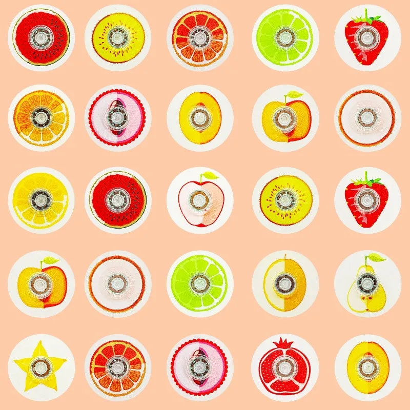 Fidget Spinner à fruits en acrylique, 2 pièces, Design de fruits créatif, jouet à doigts, Puzzle, soulagement du Stress, jeu sensoriel pour enfants et adultes