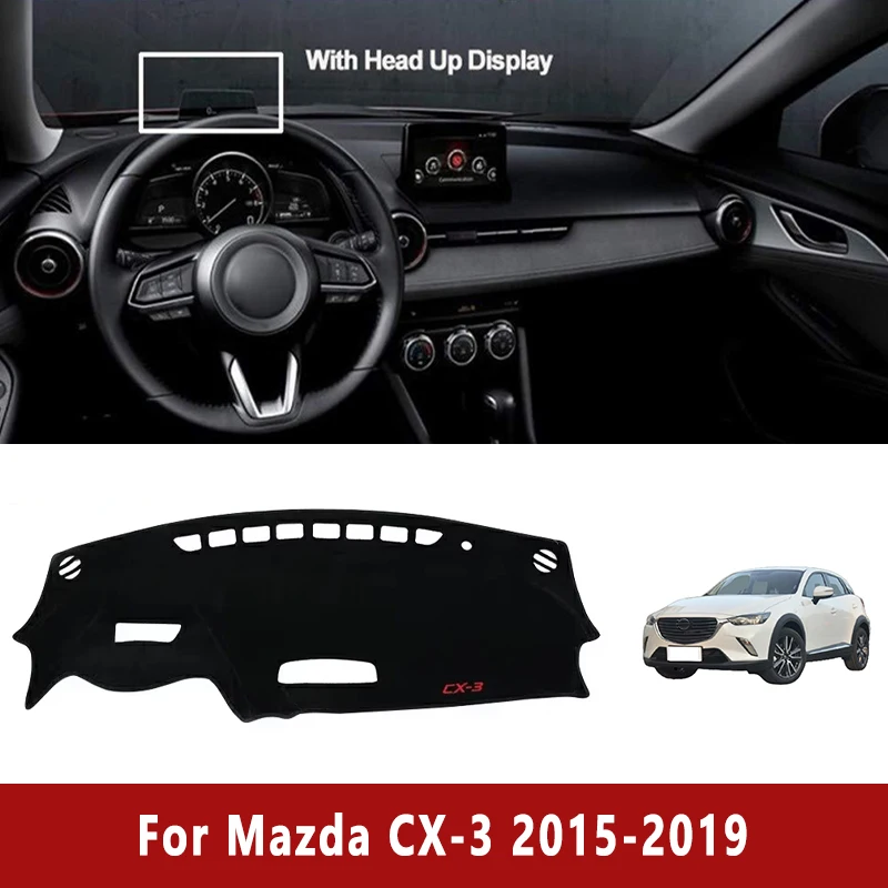 

Car Dashboard Mat Dash Covers Sun Shade Non-slip Pad Accessories For Mazda CX-3 CX3 2015 2016 2017 2018 2019