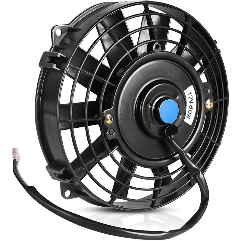 Universal Slim Fan Push Pull Electric Radiator Cooling Fans 12V 80W Engine Fan With Mount Kit(Diameter 12 Inch)