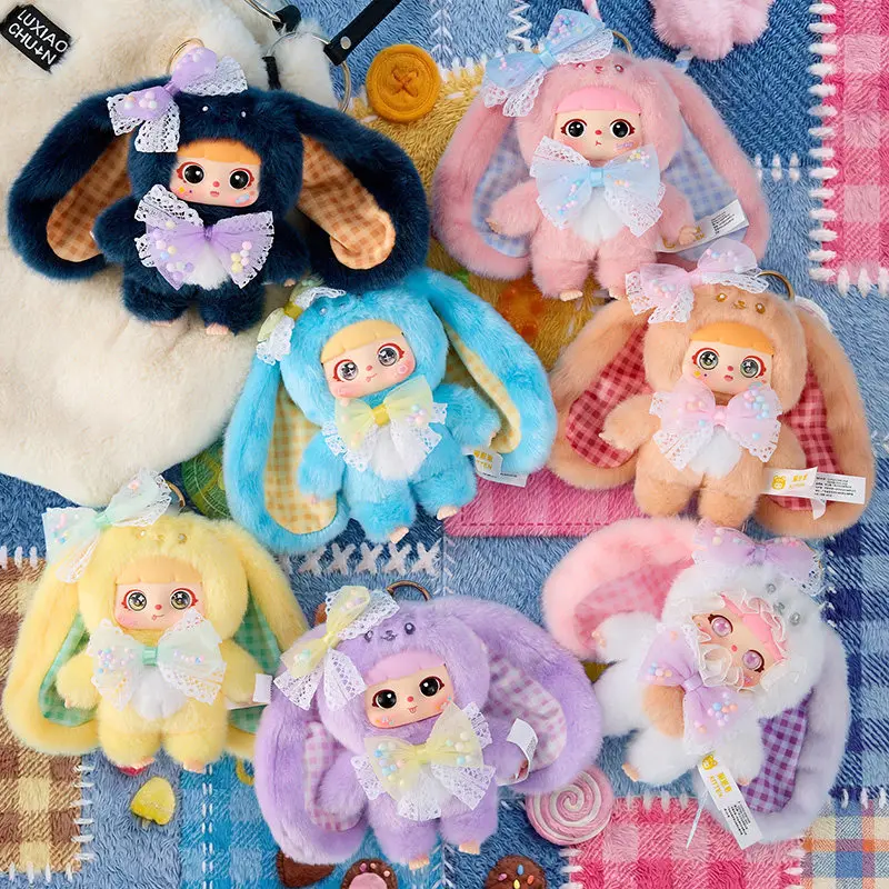 

Cute Kitten Colorful Candy Series Blind Box Trendy Toy Plush Doll Keychain Bag Charm Gift For Girls & Women