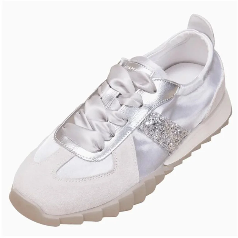 

J&M Casual Shoes Women Lady Girl Loafers Breathable 3cm Platform Summer Slip-on Shoes White Shoes Walking Sneakers