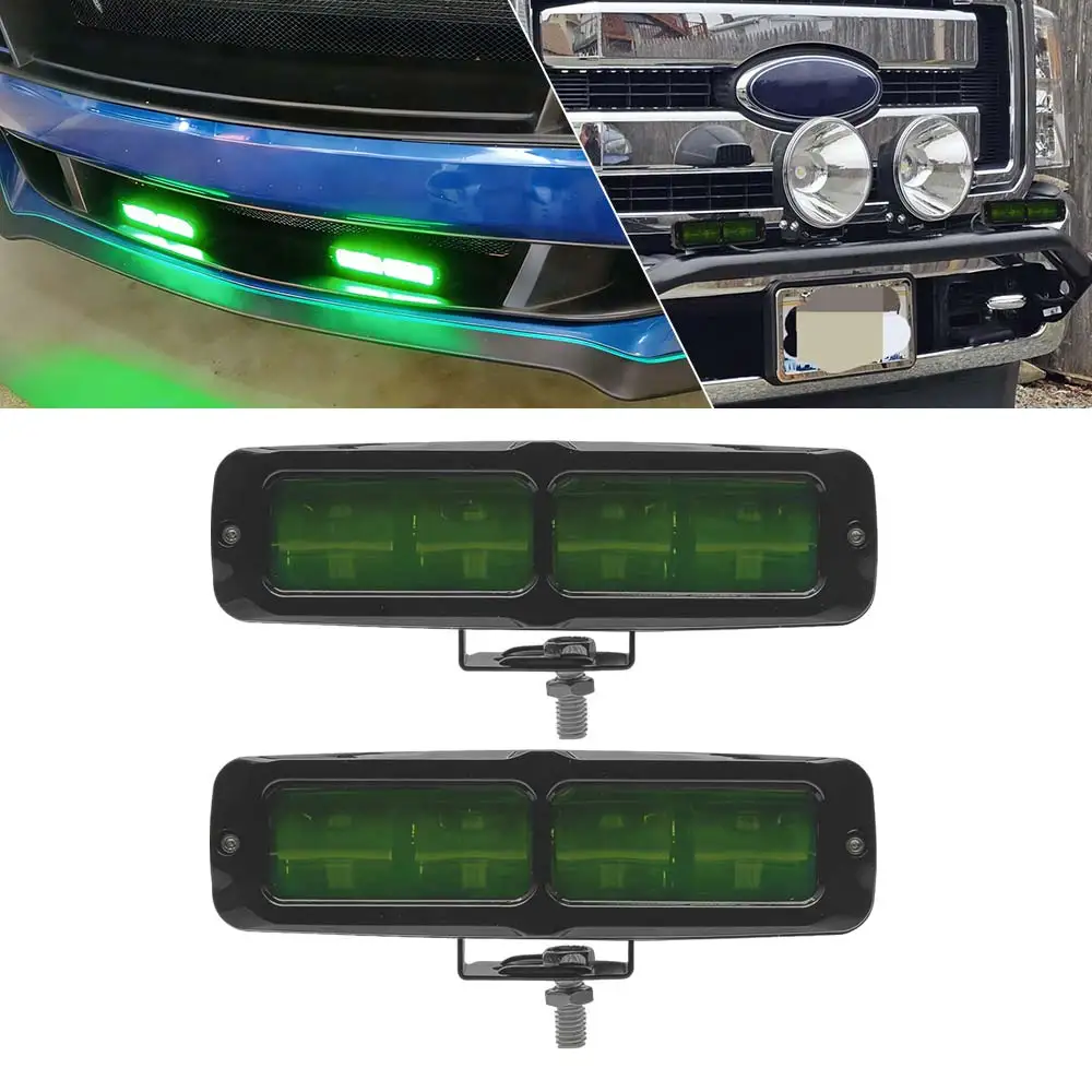 

6" 12-24V LED Work Light Bar 2Pcs Off-road Driving Lamp Car Accessories For Pickup Truck SUV UTV ATV 4x4 4WD Boat Tractor