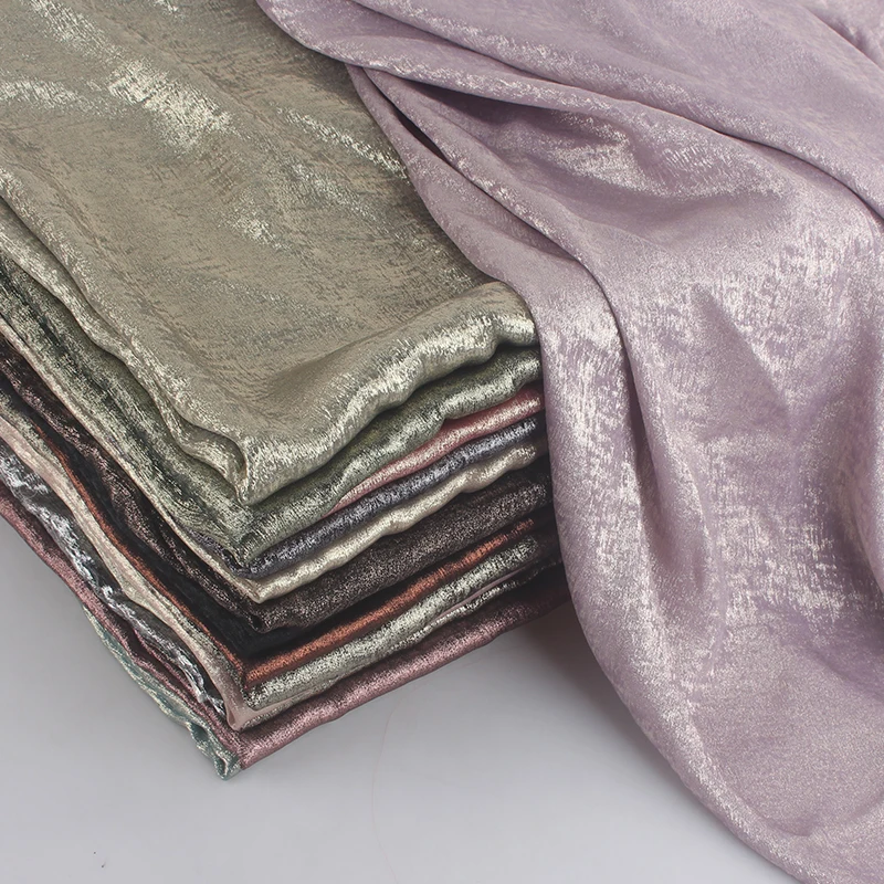 

High end hot stamping black and silver gold-plated fabric for sewing evening dresses fashionable skirts and clothing fabrics