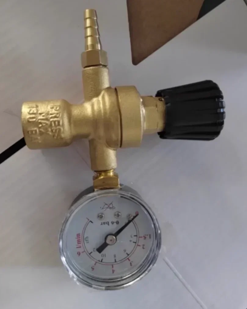 Mini Redutor de Pressão de Dióxido de Carbono de Argônio Instrumento de Pressão 36v220v Duas Válvulas Redutoras de Pressão de Soldagem M10 1