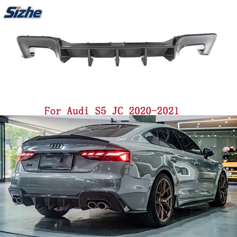 

For Audi S5 2020-2021 JC Style Carbon Fiber Rear Lip Spoiler for Performance Upgrade