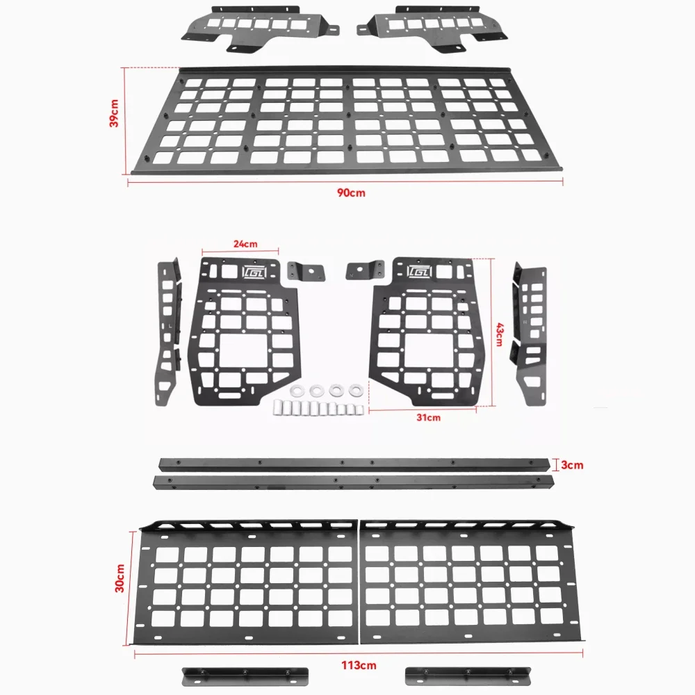 Car Trunk Cargo Carrier Luggage Rack For Suzuki Jimny 5-door 2025 Alloy Heavy Duty Rear Modular Storage Panel Shelf