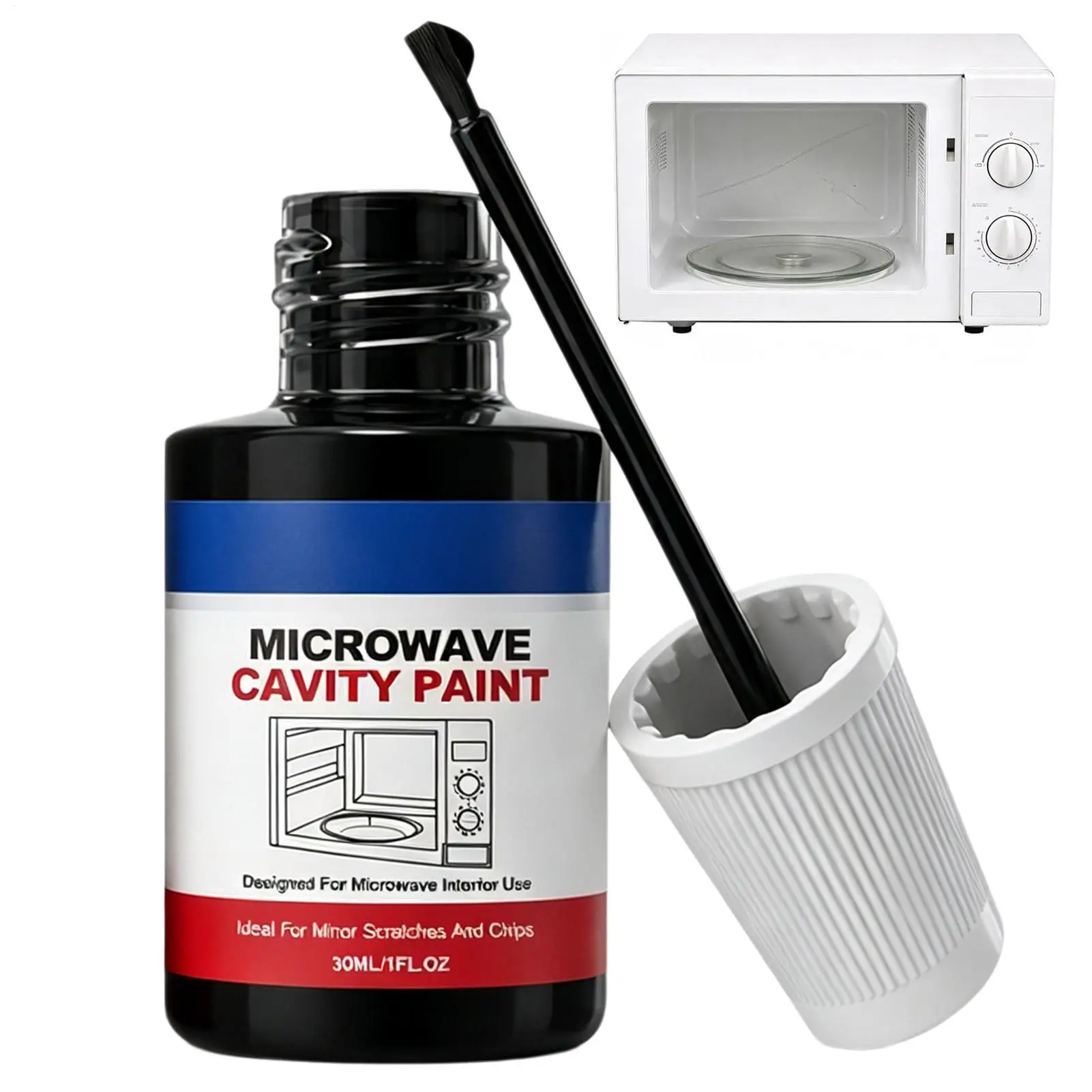 Heat Resistant Microwave Cavity Paint White Microwave Interior Touchs Up Paint Appliance Scratch Repair 30ml Cover Up Rust DIY
