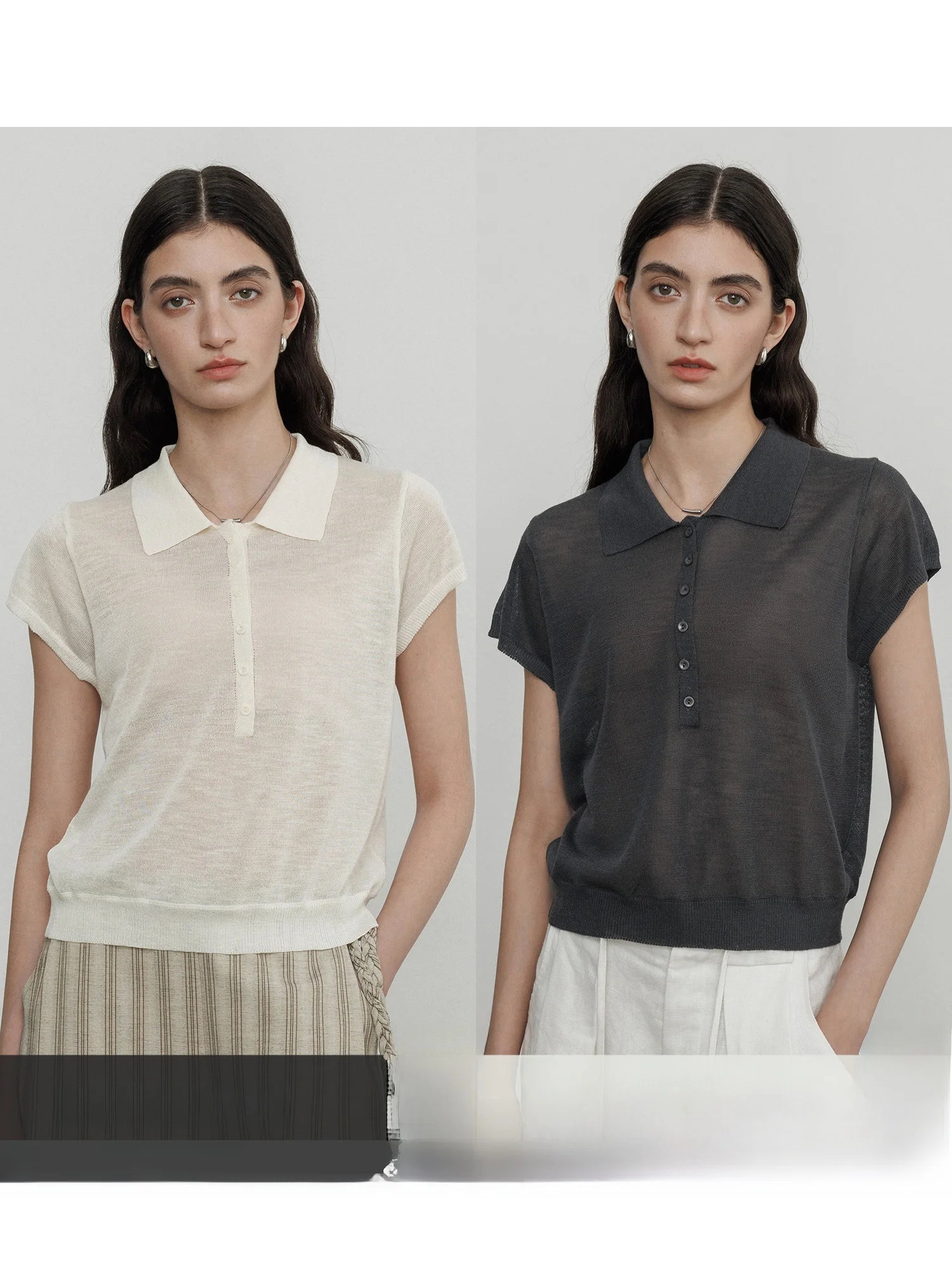 

Casual Chic Lcelloose Knitted Short Sleeve Neck Top for Women Simple Stylish Summer Leisurewear Comfortable Midweight Knit