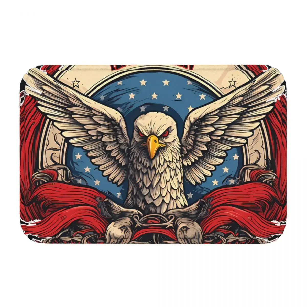 Independence Day The United States 4th Of July Non-slip Doormat Cool Carpet Bath Kitchen Mat Prayer Flannel Pattern