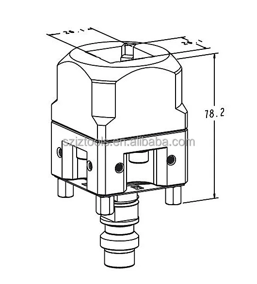 Accessori per macchine utensili portaelettrodo quadrato