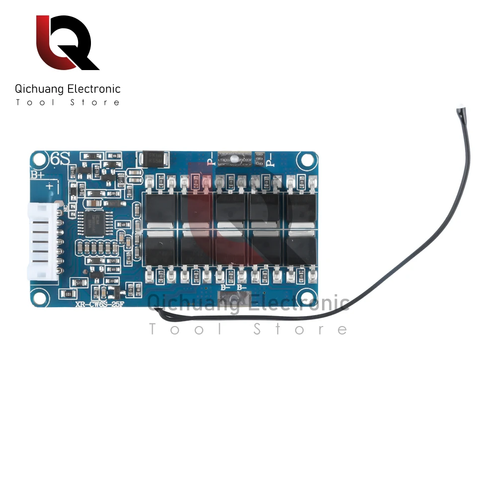 Lithium Battery BMS 6S 22.2V 15A 20A 25A Balanced Charge Board Equalizer with Overcharge Discharge Short Circuit Protection