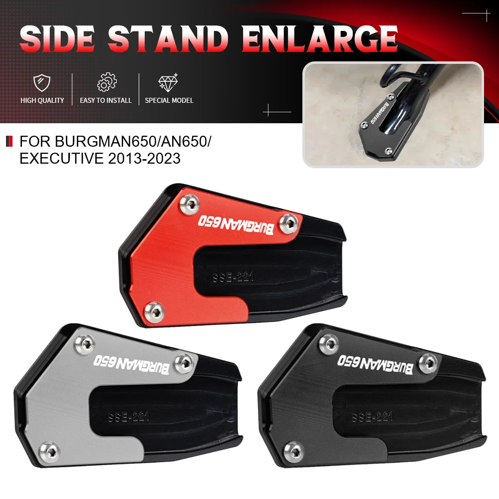 For SUZUKI BURGMAN650 AN650 BURGMAN 650 2013-2020 2021 2022 2023 Motorcycle Foot Side Stand Extension Pad Kickstand Plate