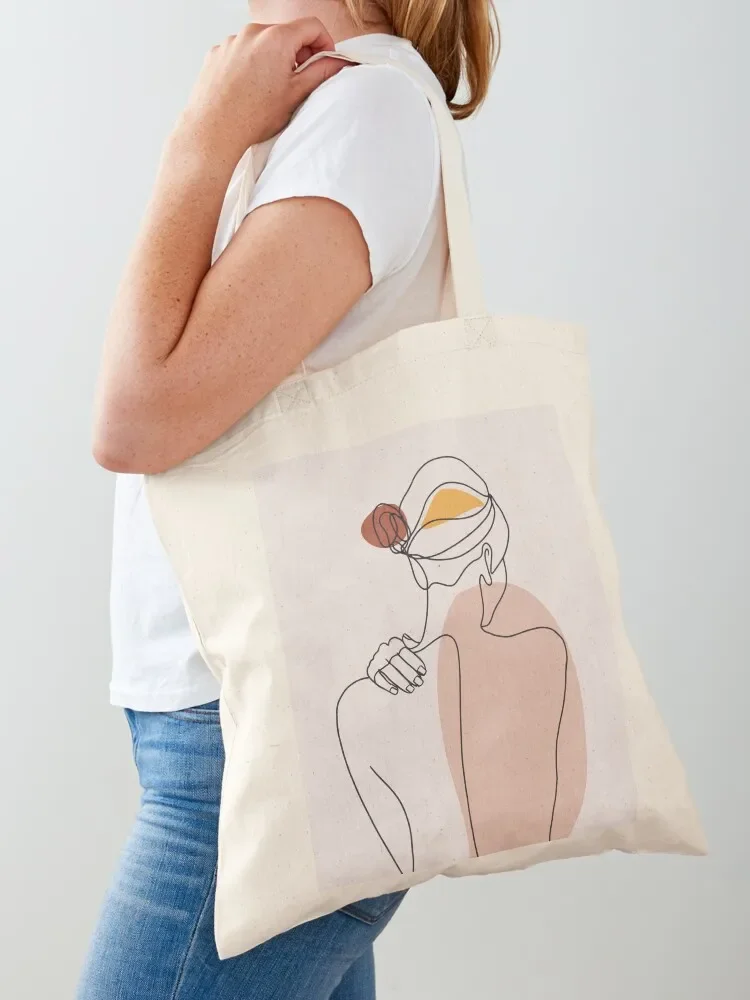 Nude figure illustration Tote Bag handbag shopper bag women canvas female bag