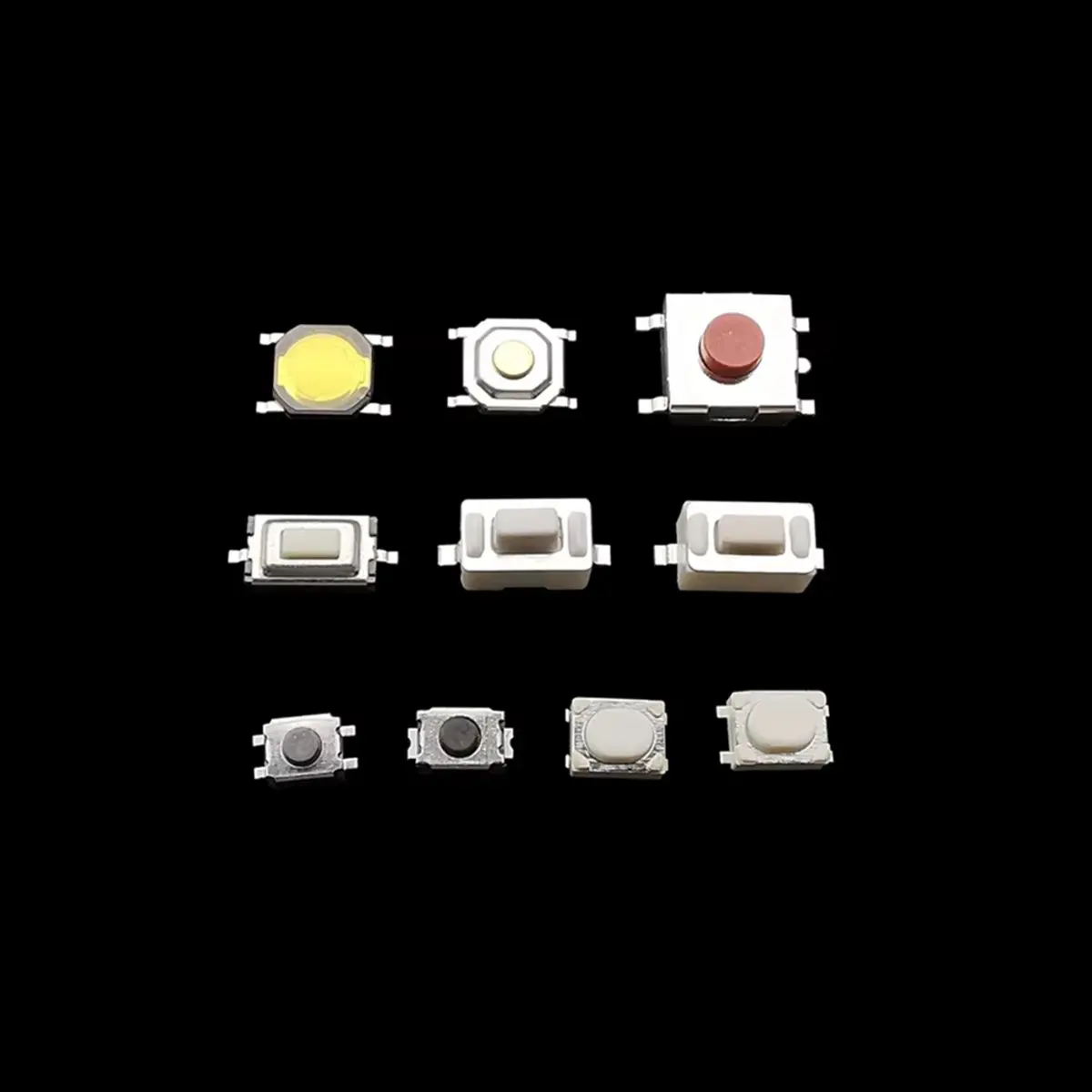 #68P 250Pcs Micro-Tactile Tact Push Button Switch Assorted Kit 2P 4 Pin,Switch Assorted,(Plastic)