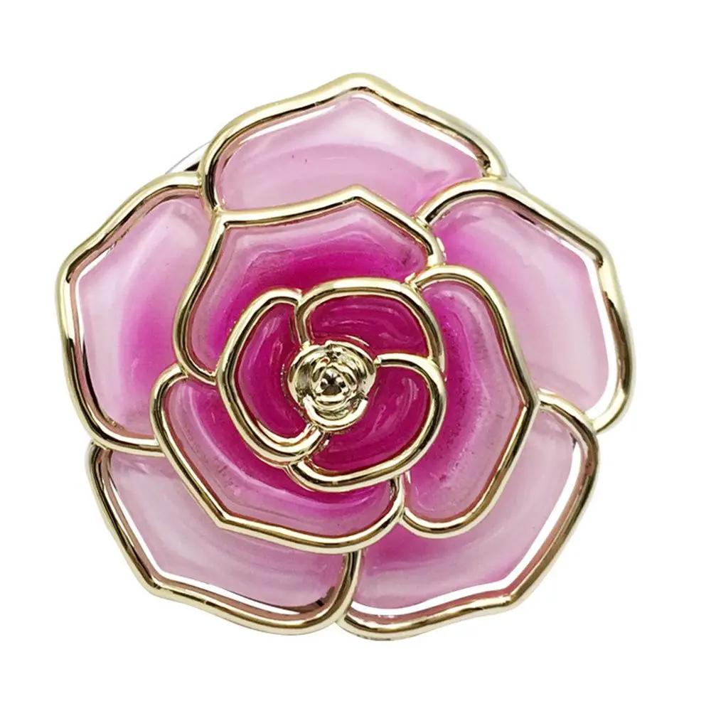 Rose Flower Pattern Bag Hooks Portable Folding Table Hook Clasp Purse Bag Handbag Hooks Hanger Holder