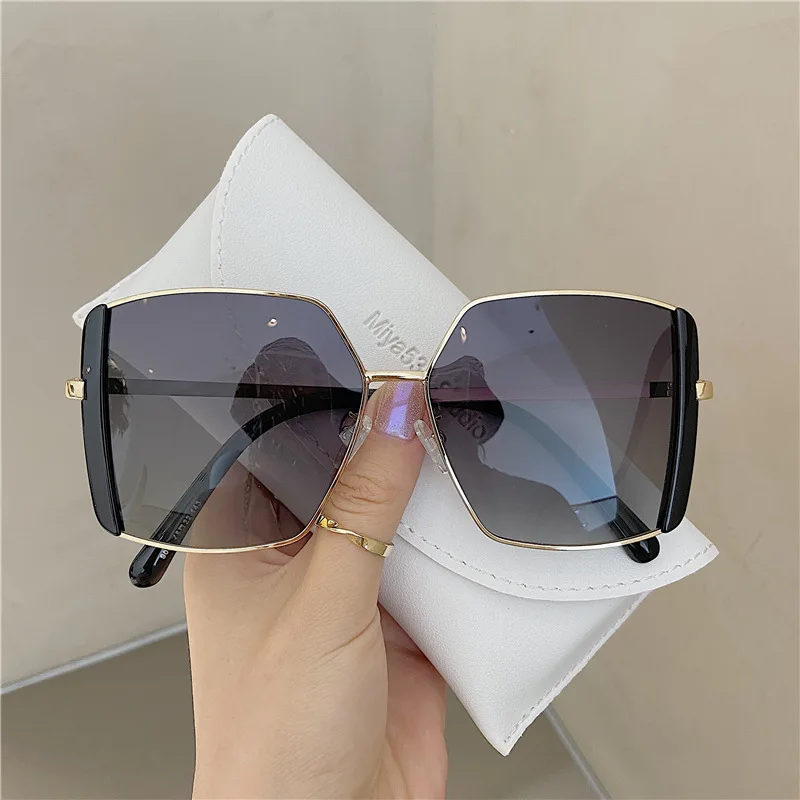 Square Sunglasses Women 2024 Vintage Brand Oversize Women\'s Sun Glasses Black Female Glasses Men.s UV400 Gafas De Sol