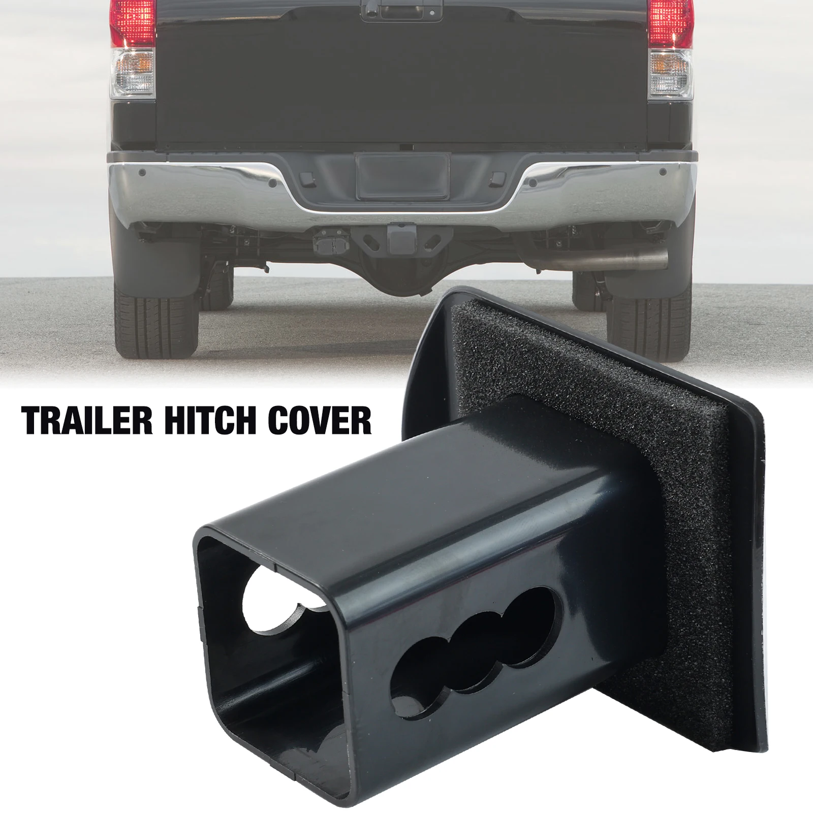 

Tow Hitch Cover For Truck Trailer 2" 50mm Suv Receiver Plug Insert Car Styling Cap Towing Hauling Black Hitch Blank Cover Tube