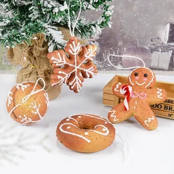 Foam Ball Snowflake Christmas Tree Pendant Christmas Ball Gingerbread Man Pendant Christmas Decor Pendant DIY Christmas Ornament