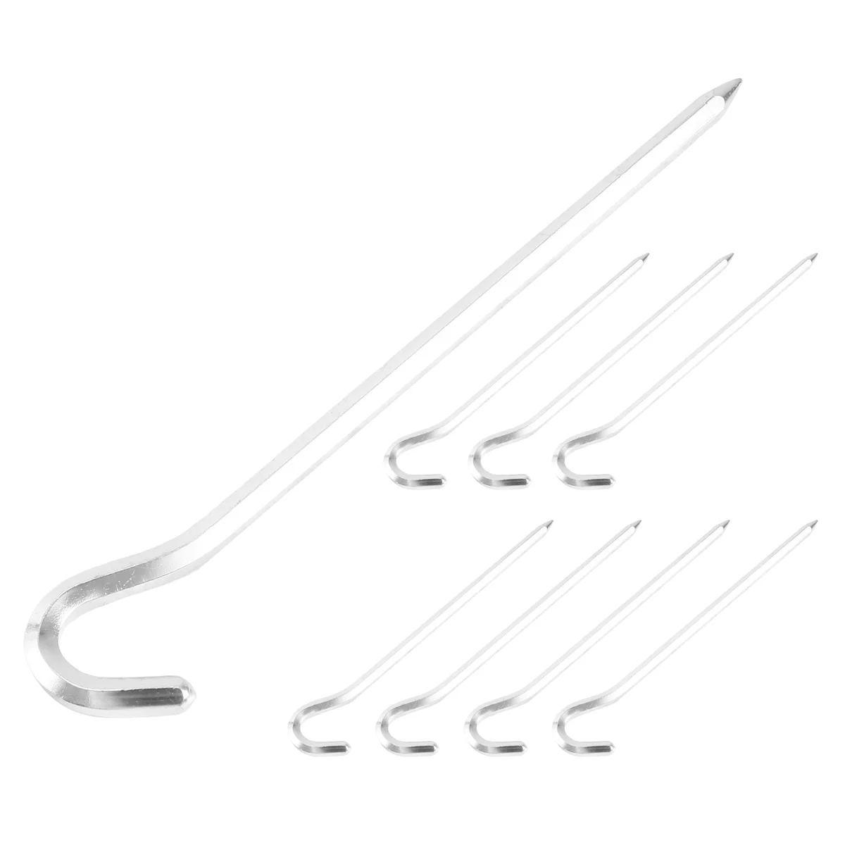 Tent Pegs 8 PCS 18cm Metal Heavy Duty Tent Hooks Aluminum Alloy Rust Free Camping Tent Ground Pegs