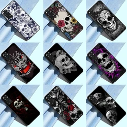 Gothic Skull Case For Xiaomi Redmi Note 11 10 9 7 Pro 10S 9S 8T Redmi 10 10A 10C 9A 9C 9T Soft Back Cover