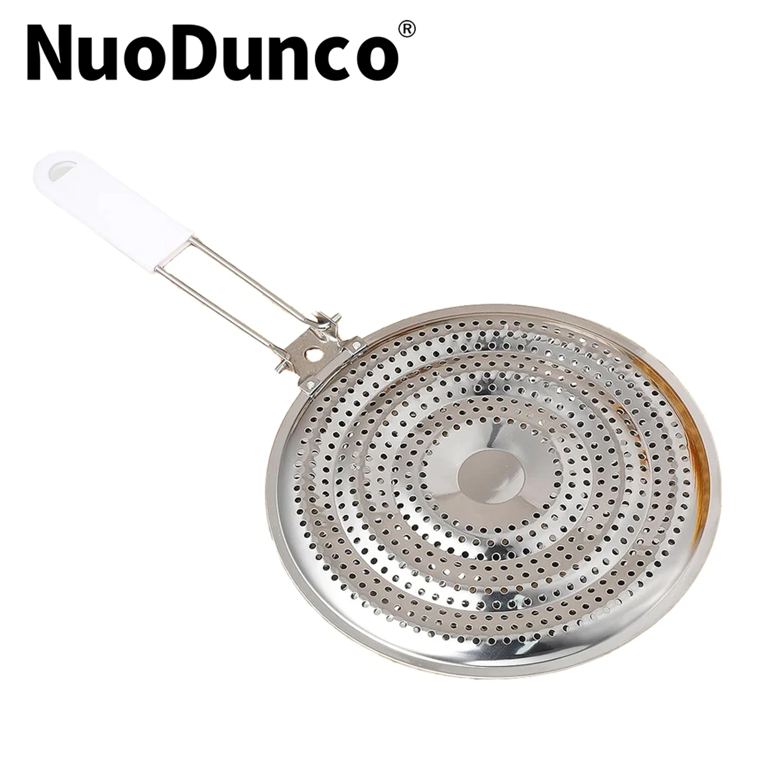 1Pc 8 Inch Double Stainless Steel Heat Diffuser Foldable Round Flame Guard Simmer Plate For Gas Stove and Induction Cooker