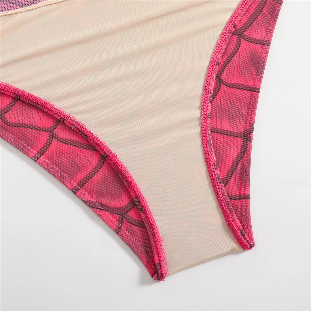 S - XXL Neu mit Hose, langärmelig, mit Reißverschluss, bedruckt, einteiliger Badeanzug, Damen-Badebekleidung, gepolsterter Badeanzug, Badeanzug, Schwimmanzug V7337 – Detail 11