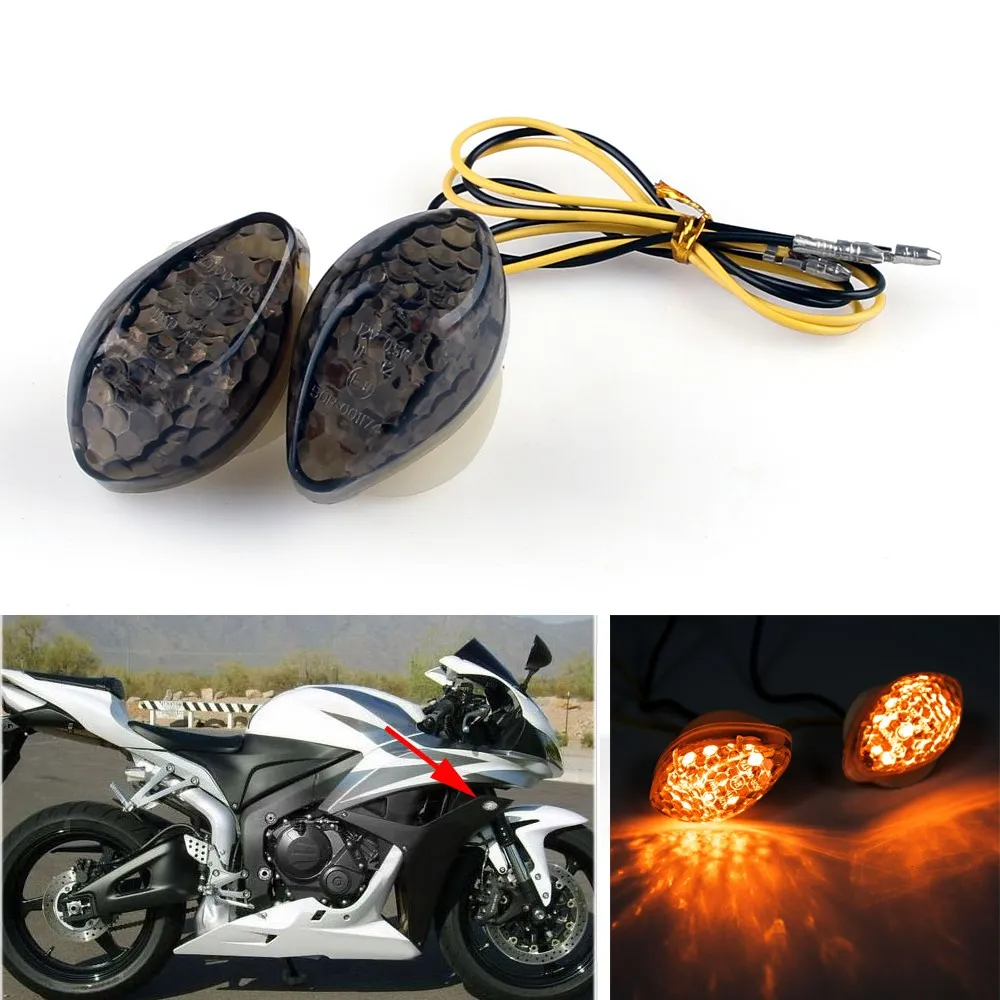 Areyourshop for Honda CBR600RR CBR1000RR CBR 600 F4 F4i CBR900 CBR919 CBR929 LED Flush mount Turn Signals Motorcycle Lighting