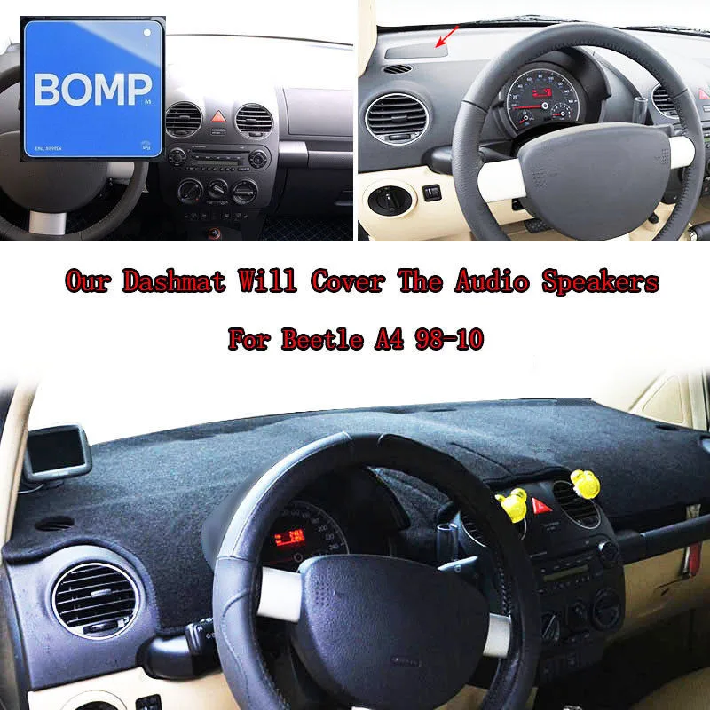 صالح لشركة فولكس فاجن فولكس فاجن بيتل 1998-2005 2006 2007 2008 2009 2010 تصفيف السيارة غطاء لوحة القيادة حصيرة وسادة داش ظلة السجاد الوصول #2