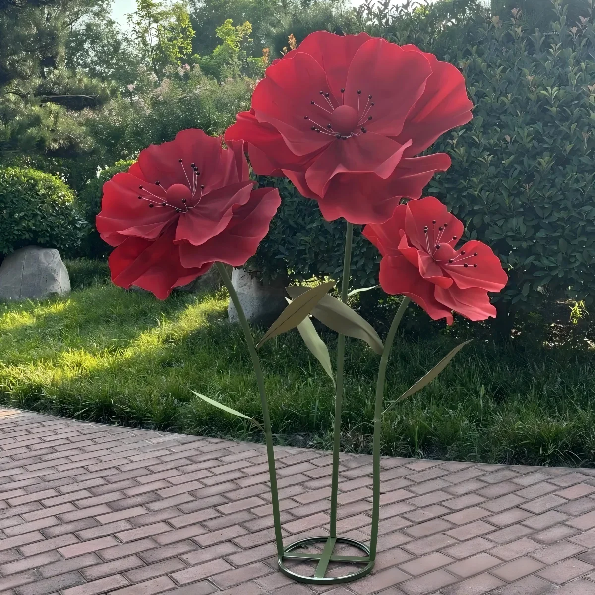 

180cm Foam Giant Poppy Artificial Flowers Wedding Decor Flower Road Guide Flowers Window Display Garden Decoration Home Decor