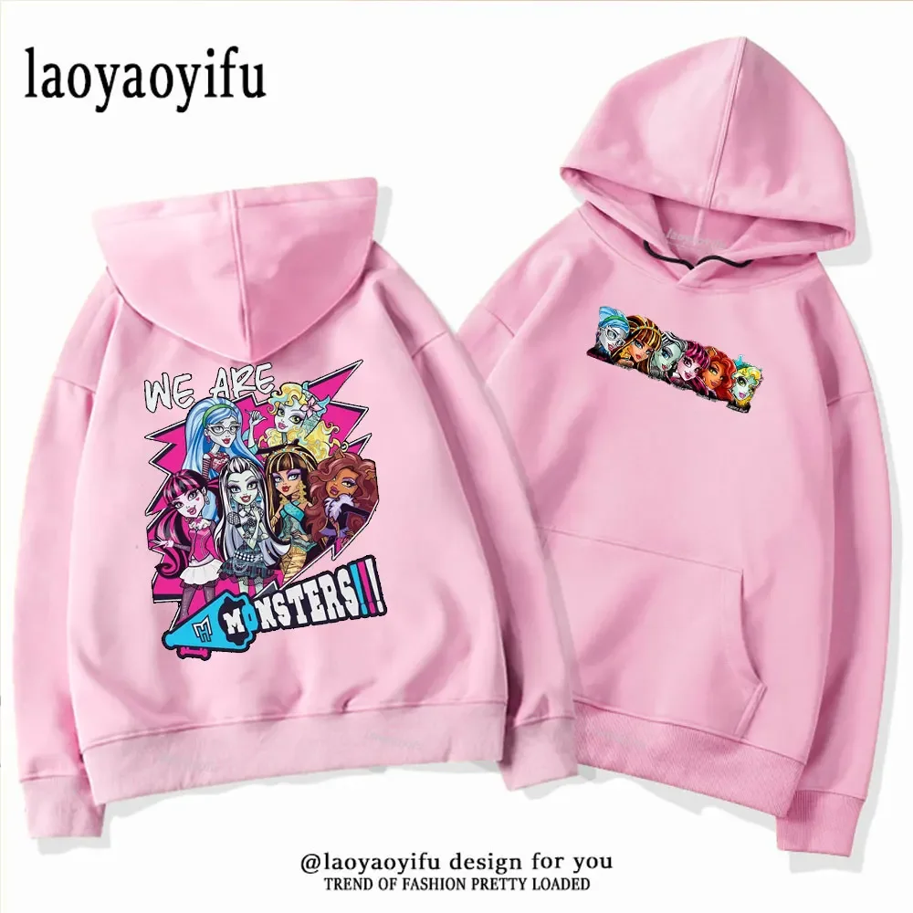 Classic Cartoon Lagoona Blue Monster High Classic Sweatshirt Women Kawaii Style Summer Hoodie Vintage Printed Streetwear Hoody