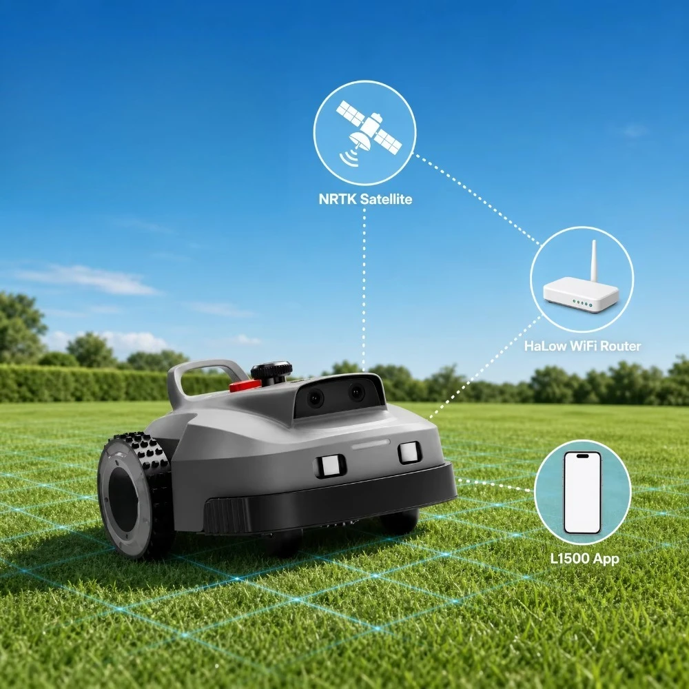 20V Smart Navigation Cordless Electric Lawn Mower with 2-Stroke Engine DIY & Industrial Grade Robot Mower