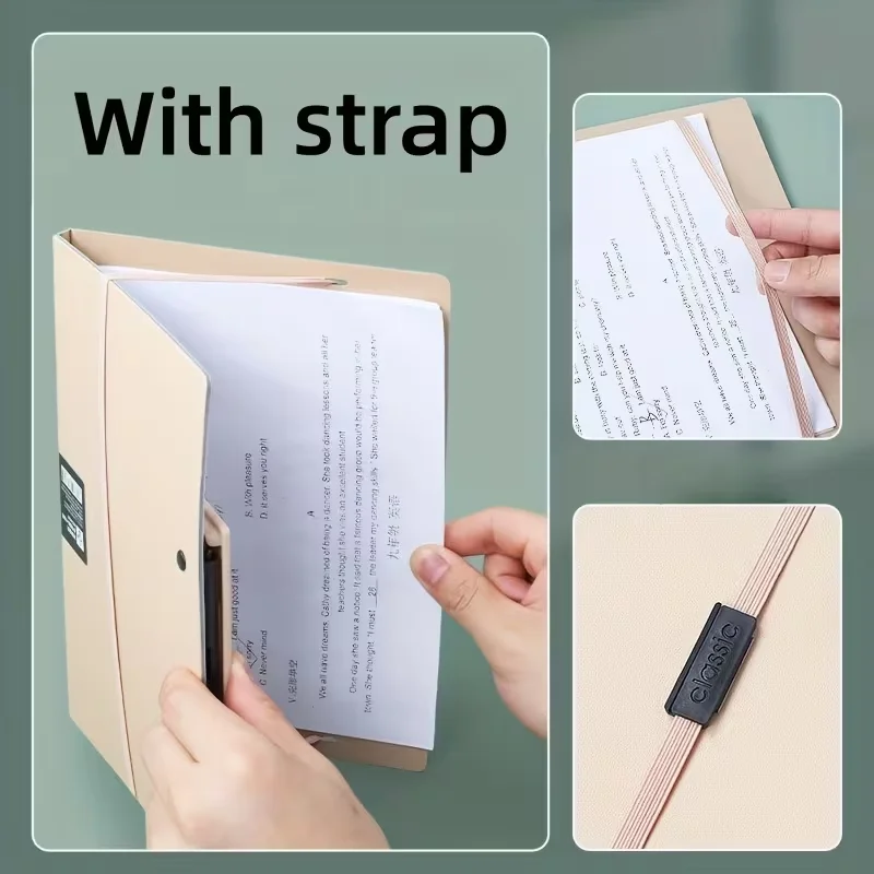 

Универсальная складная папка для файлов формата А4/А5 — утолщенный водонепроницаемый держатель для бумаги, портативный органайзер для документов