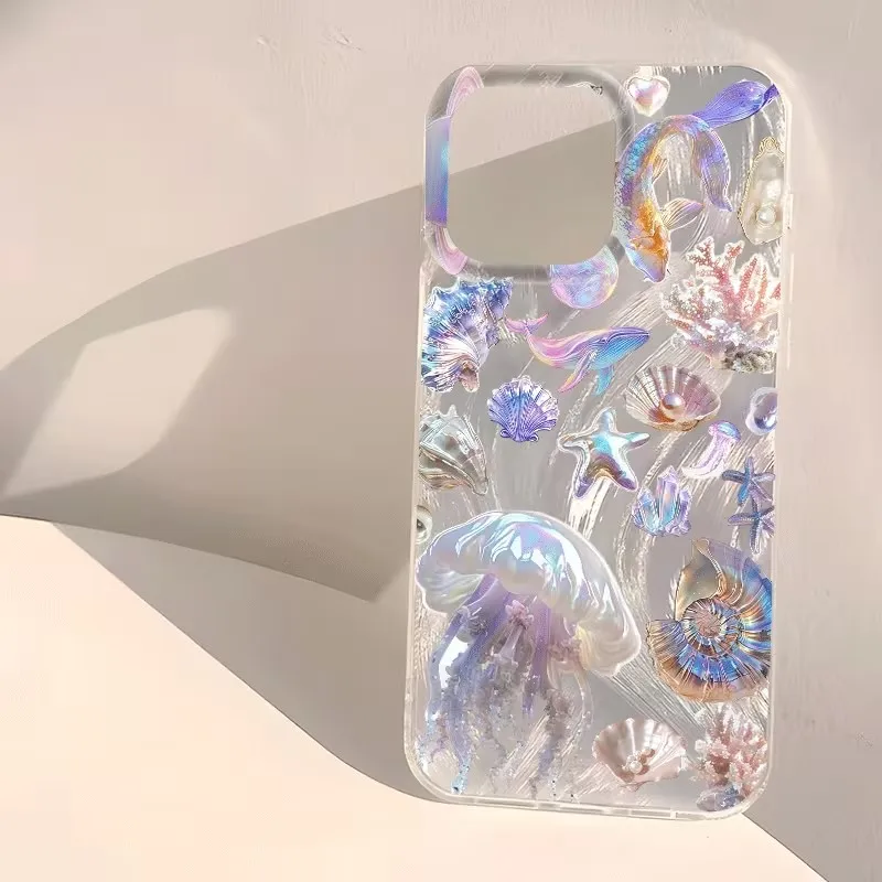 Colorful Shell Summer Ocean Pattern Phone Case For iPhone 18 Pro 17 16 15 Plus 14 13 12 11 16 Pro Max 16E Air X XR XS Max Cover