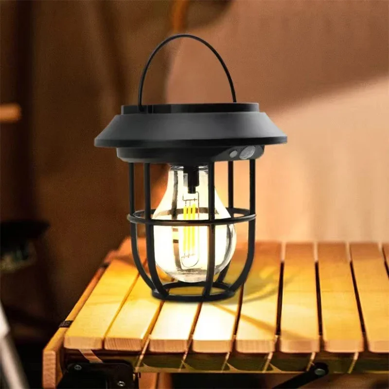 3IN1 Outdoor Solar Camping Wall Lamps Lawn Lamps Floor Lamp LED Induction Lamps Garden Landscape Lamps Decorative Tungsten Lamp