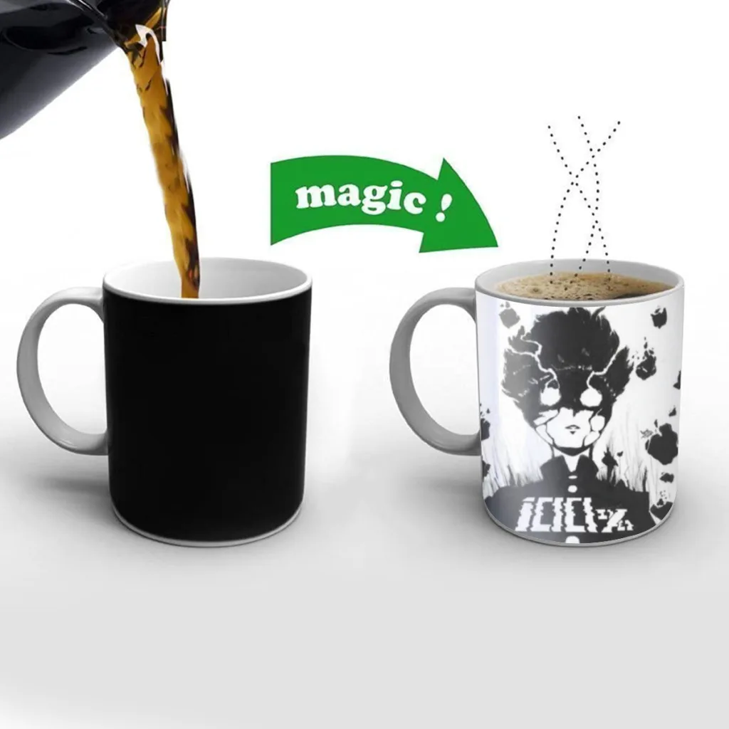 

Anime Mob Psycho 100 One Piece Coffee Mugs And Mug Creative Color Change Tea Cup Ceramic Milk Cups Gifts