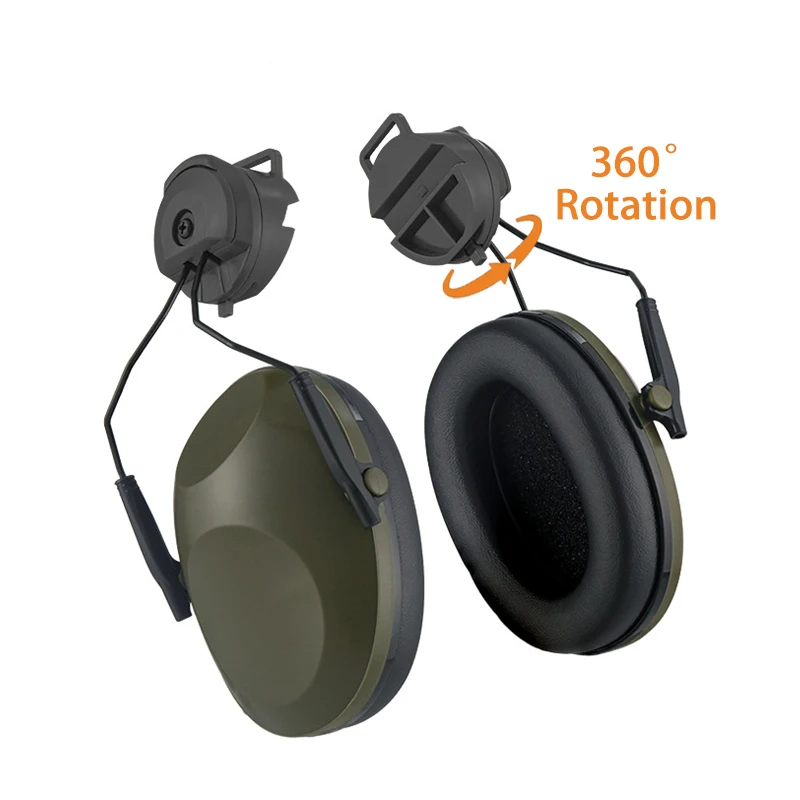 Hunting Ear Protection NRR 21dB Compact Noise Reducing Hearing Protection Slim Shooting Earmuffs Fit for FAST/ACH/MICH