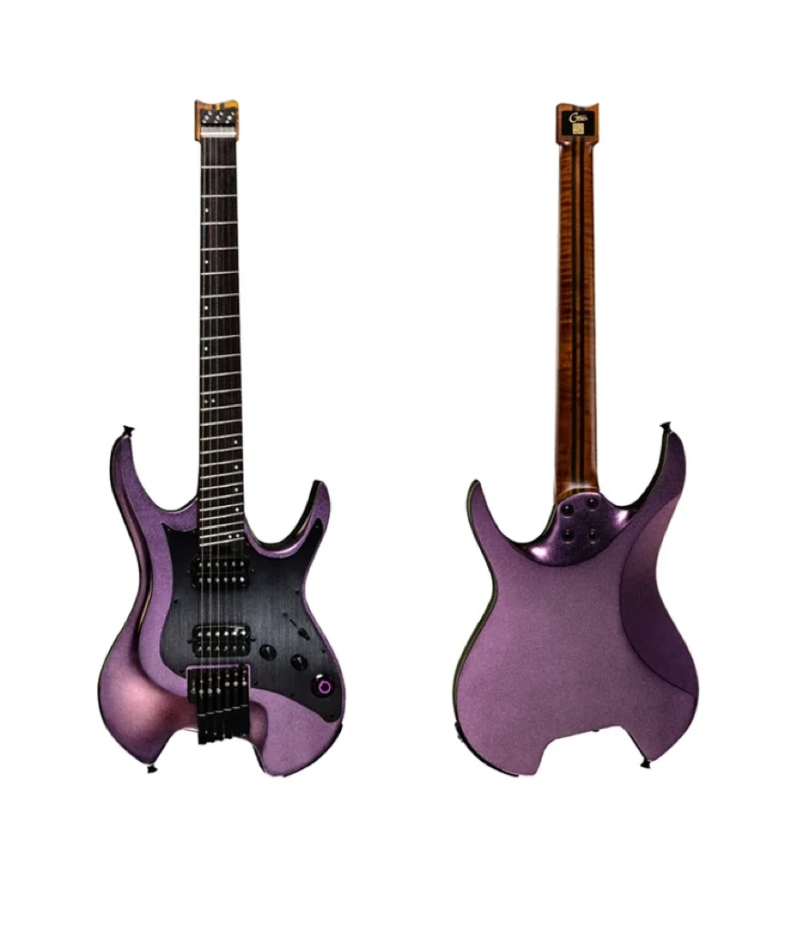 Chitarra Elettrica Headless Smart Con Connessione Bluetooth, Multi-Effetti E Ricevitore Wireless-image