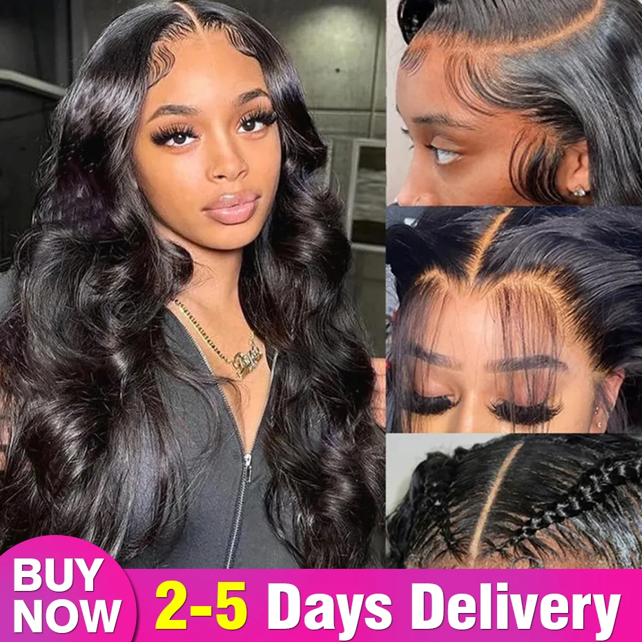 Transparent 13x6 Malaysian Body Wave Lace Front Wig Pre Plucked 13x4 Lace Frontal Wig Human Hair Wigs For Women 4x4 Closure Wig