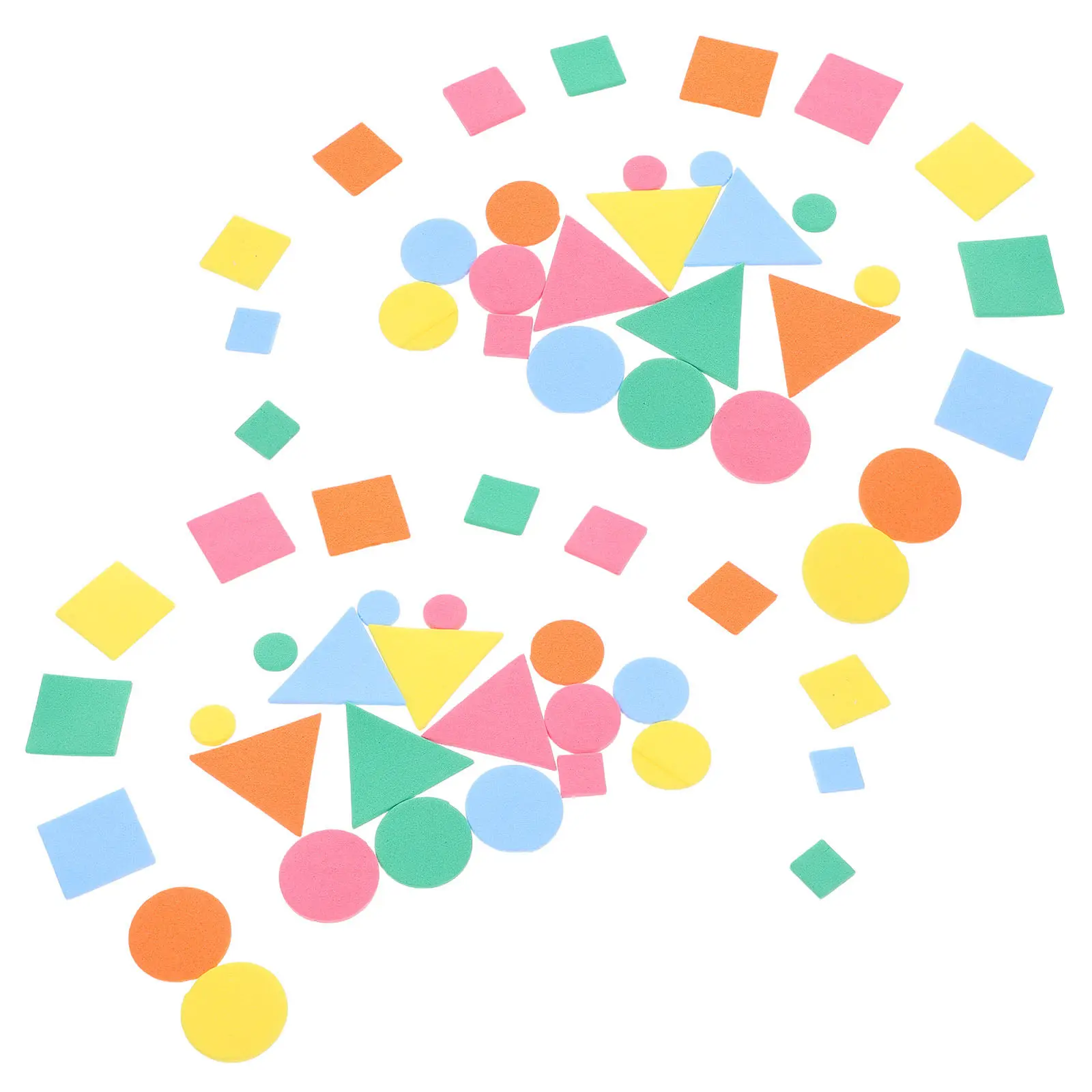 

1500Pcs Eva Foam Geometric Shapes Stickers Self Adhesive DIY Craft Supplies Scrapbooking Circle Triangle Square