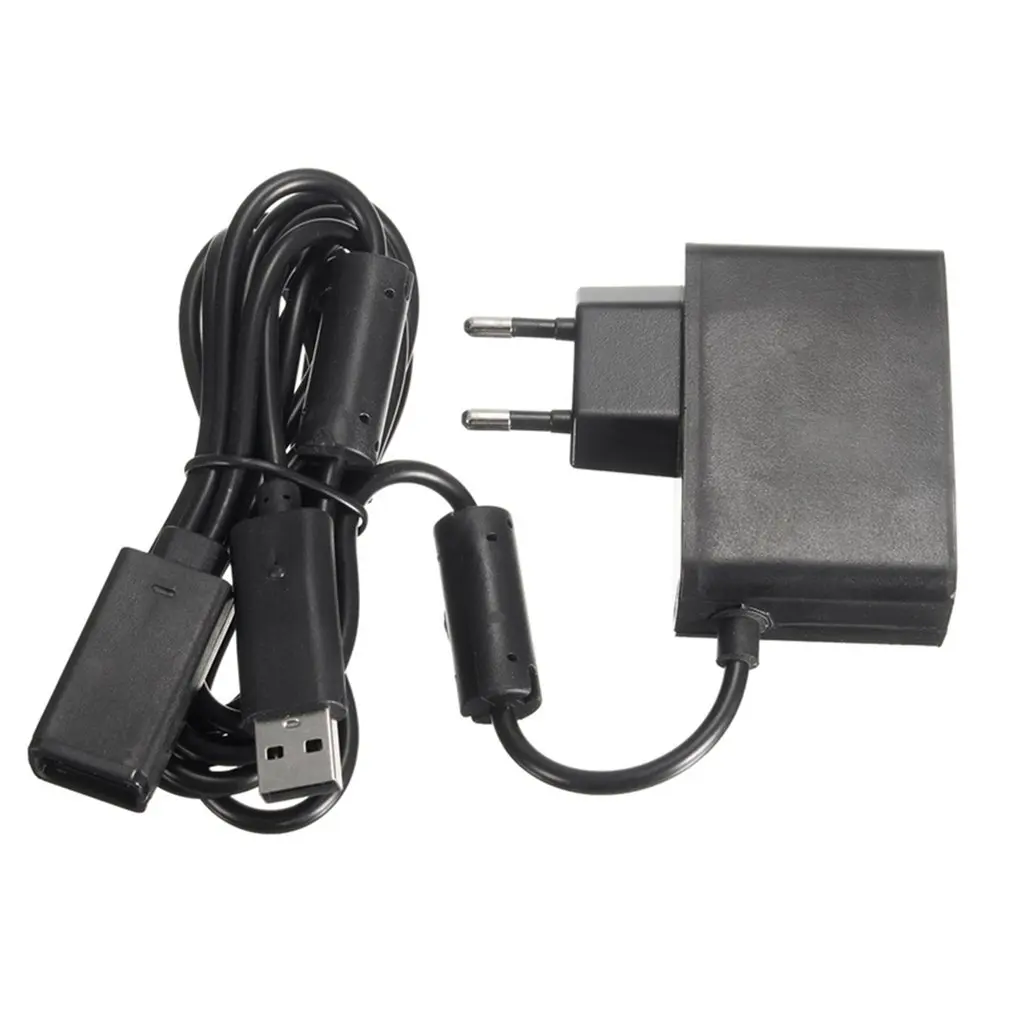 Schwarz ac 100 V-240V netzteil eu/us stecker adapter usb ladegerät für microsoft für xbox 360 xbox360 kinect sensor