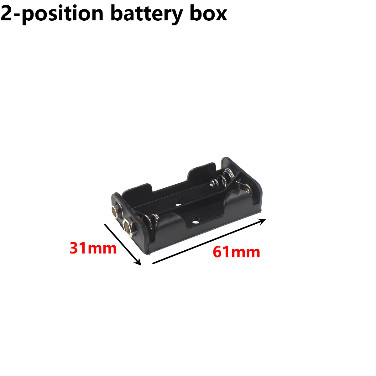 Imagem -03 - Suporte de Bateria Dupla Tira Longa Caixa da Bateria Botões 9v Cabo 9v aa Pcs Pcs Pcs Pcs Pcs 2pcs 10 Pcs Peças 2