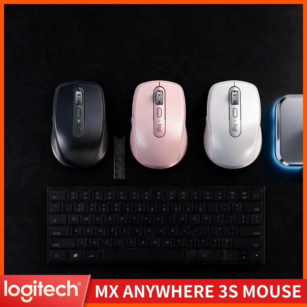 Logitech MX Anywhere 3S Practical Workstation Mouse Consistent Sensor Output Soft Tap Feedback For Fitness Club Member Sorting