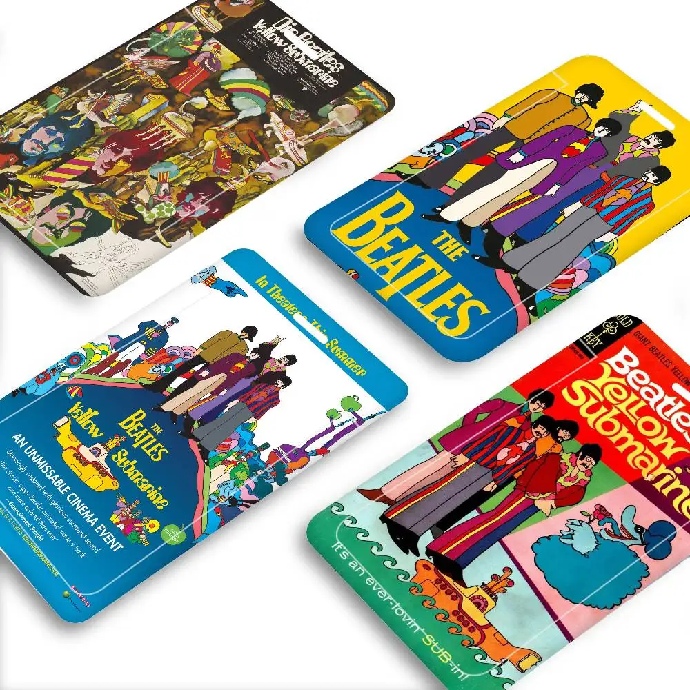 Porta Tarjetas de Identificación con Cordón de Dibujos Animados de The Beatles, Estuche para Tarjetas de Crédito para Niños, Correa para el Cuello, Porta Tarjetas de Acceso, Regalo