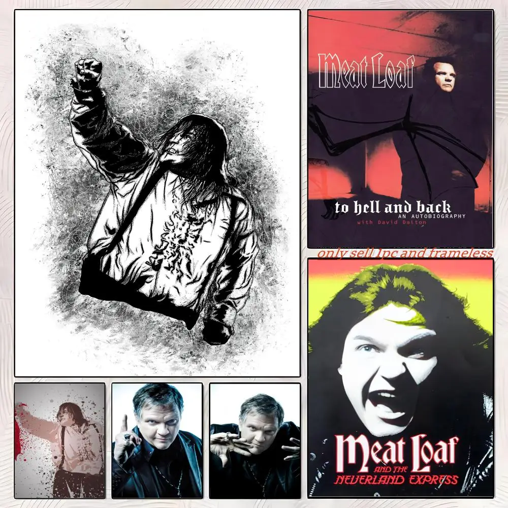 Rock Opera M-Meat Loaf Music Singer Poster Self-adhesive Painting with prints Home bedroom living room decoration