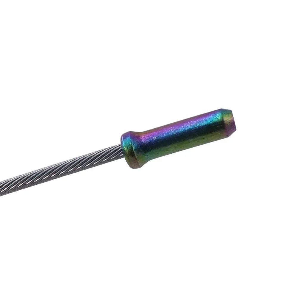 Universal Fit Bicycle Inner Wire Cable End Cap Brake/Gear Ferrules Crimps Rainbow Durable and Easy to Use 20/30pcs